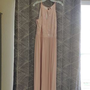 Blush David's Bridal full length gown
